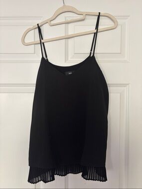 Mossimo Supply Co. Black Pleated-Hem V-Neck Cami